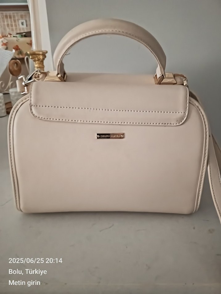 #CHARO GARCİA BeJ Baskılı Kadın Omuz Çantası - Görsel 2