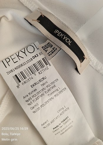 İPEKYOL V Yaka Beyaz Drapeli Kadın Bluz - Görsel 8