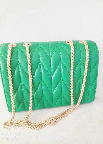 #MARJİN MARKA Yeşil Deri Zincir Detaylı Kadın Çanta - Görsel 10