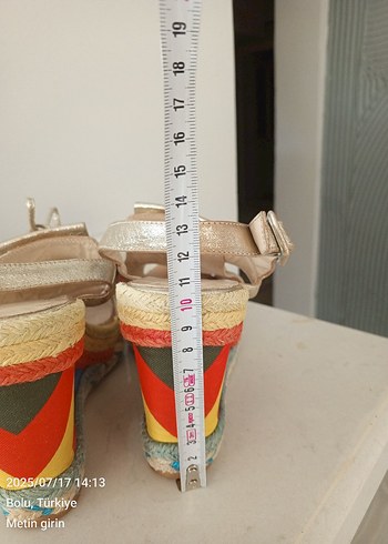 #İLVİ MARKA Renkli Püsküllü Kadın Dolgu Topuklu Ayakkabı - Görsel 6