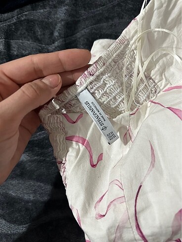 xs Beden çeşitli Renk Kurdele Desenli Crop Top