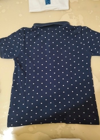 LC Waikiki Lacivert Desenli Kısa Kollu Erkek Polo Tişört