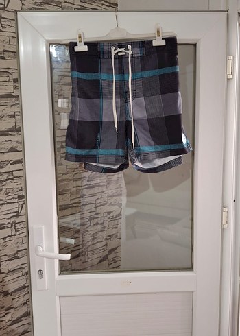 Gri Kareli Erkek Mayo Şortu
