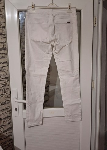 LC Waikiki Beyaz Midi Boy Pamuklu Kot Pantolon