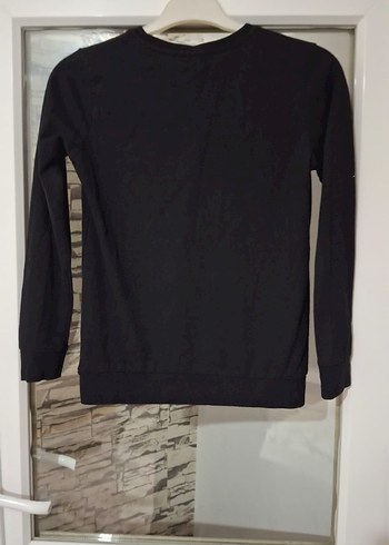 Erkek Çocuk Siyah Sweatshirt, Bisiklet Yaka