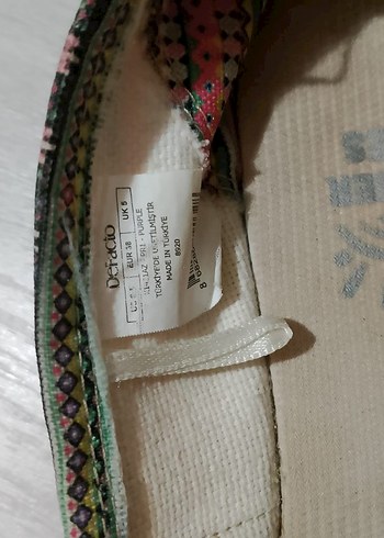 Renkli bağlama desenli dolgu topuk espadril - Görsel 5