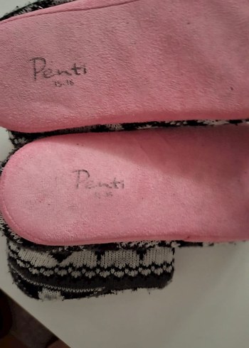 Kız Çocuk Örgü Desenli Sıcak Ev Terliği - Görsel 4