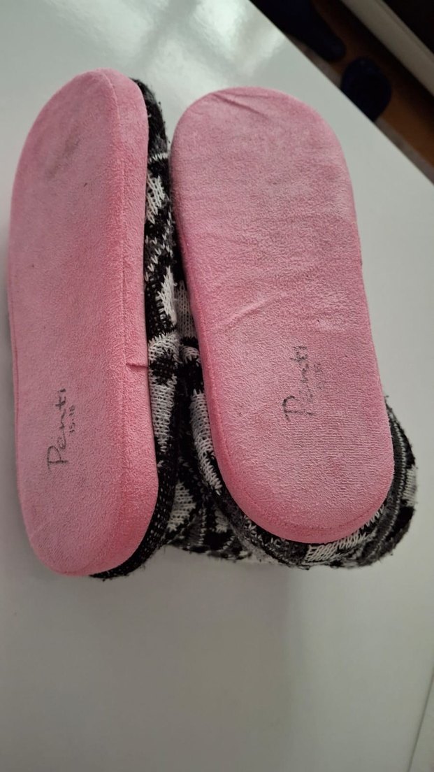 Kız Çocuk Örgü Desenli Sıcak Ev Terliği - Görsel 3