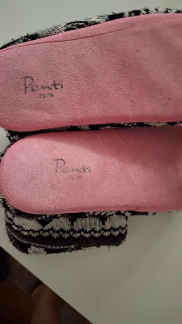 Kız Çocuk Örgü Desenli Sıcak Ev Terliği - Görsel 4