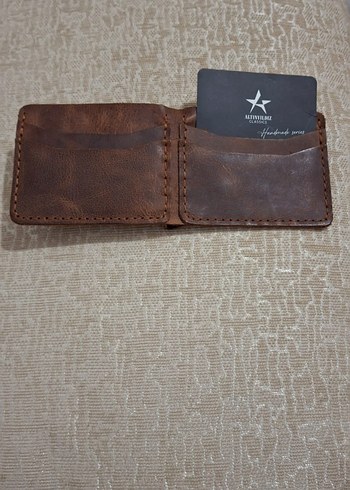 Bohem Tarzı Parlak Kahverengi Erkek Cüzdanı - Görsel 5