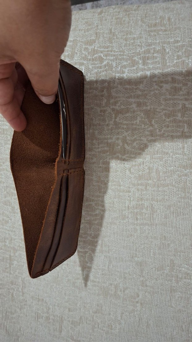 Bohem Tarzı Parlak Kahverengi Erkek Cüzdanı - Görsel 4