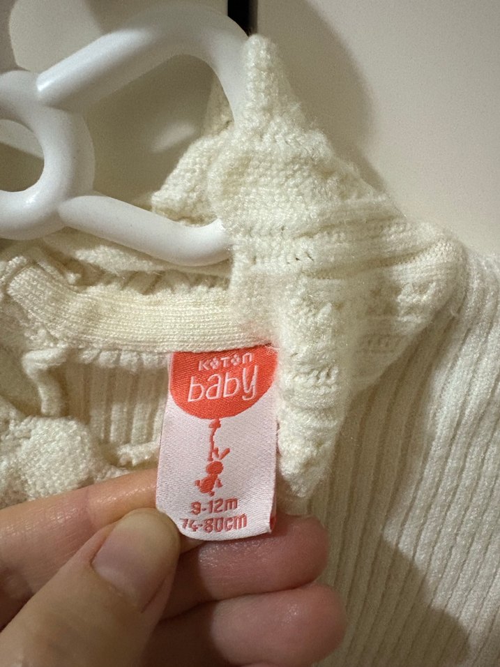 Krem Yüksek Yakalı Triko  Kazak - Görsel 3