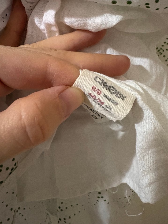 Kız Çocuk Beyaz Nakışlı Fırfırlı Elbise - Görsel 4