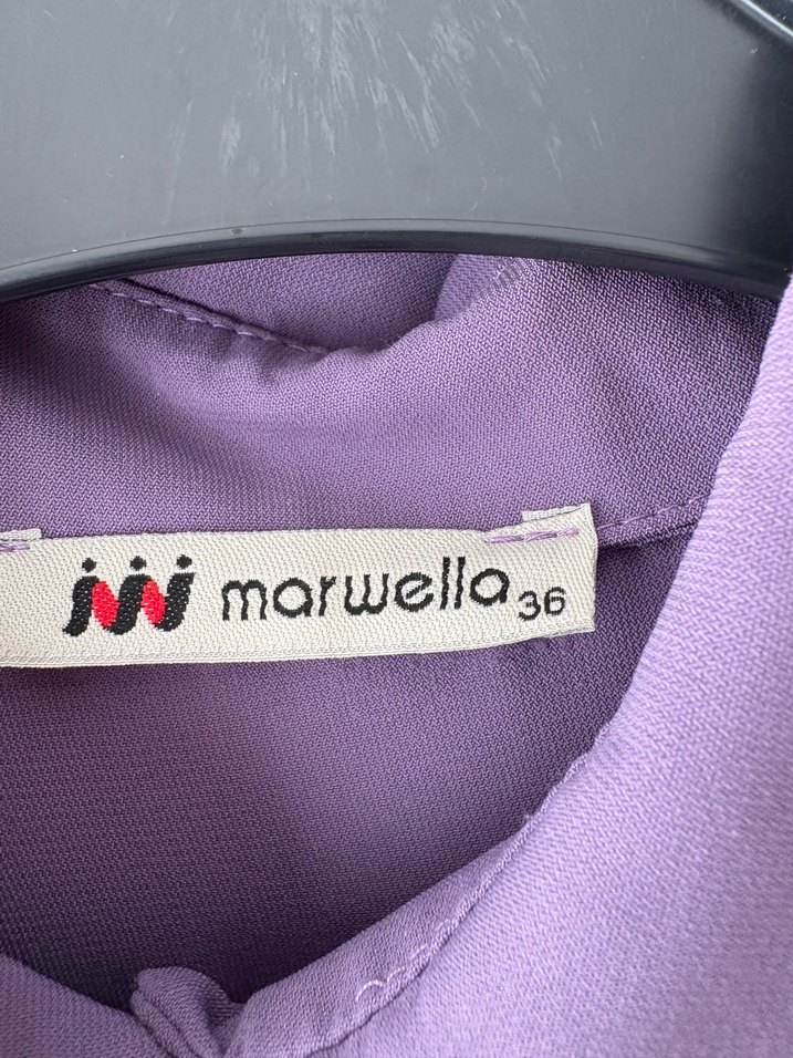 Mor Uzun Kollu Salaş Kadın Elbise - Görsel 3