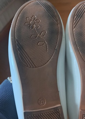 Kız Çocuk Beyaz Fiyonklu 32 numara Babet - Görsel 3