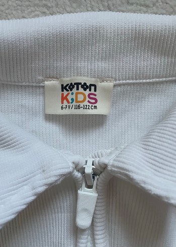 Kız Çocuk Beyaz Fermuarlı bluz - Görsel 2