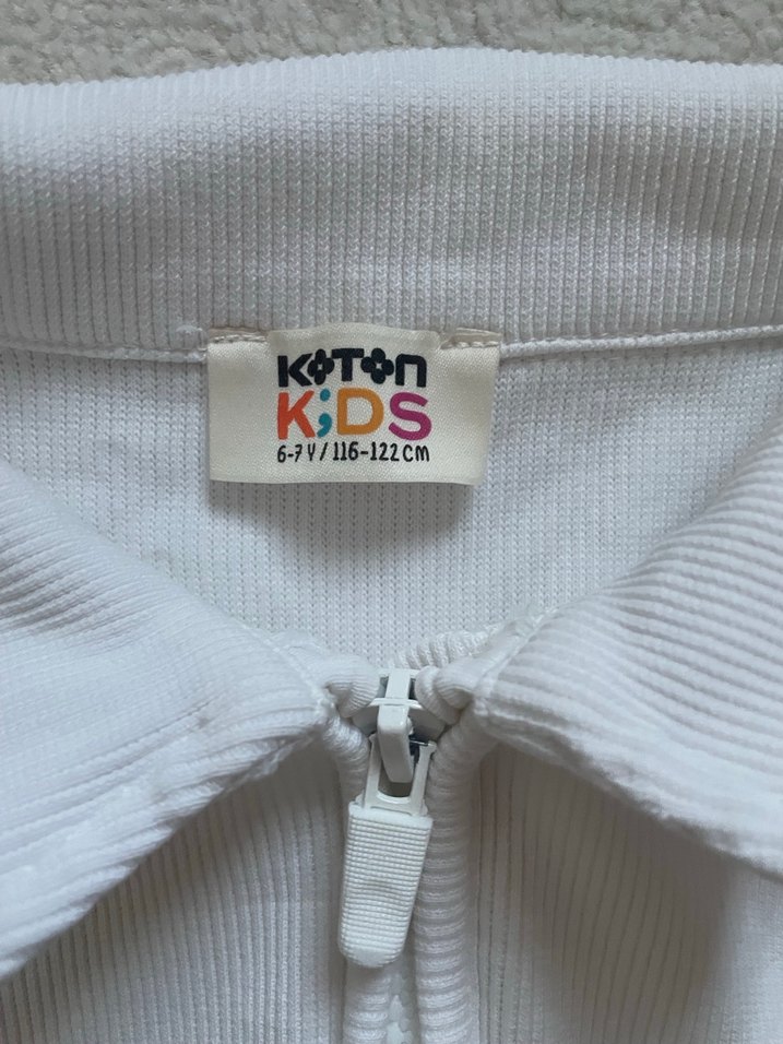 Kız Çocuk Beyaz Fermuarlı bluz - Görsel 2