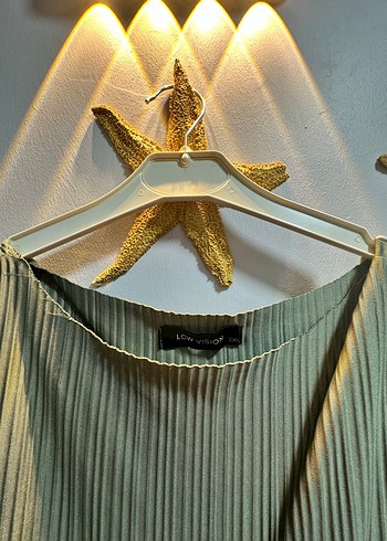 Kadın Keten Pilili Uzun Elbise - Görsel 2