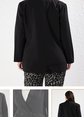 Gri Yılan Desenli Midi Kumaş Pantolon - Görsel 5