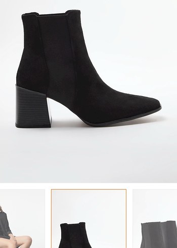 Siyah Süet Kadın Topuklu Bot - Görsel 2