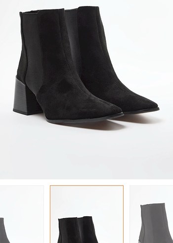 Siyah Süet Kadın Topuklu Bot - Görsel 3