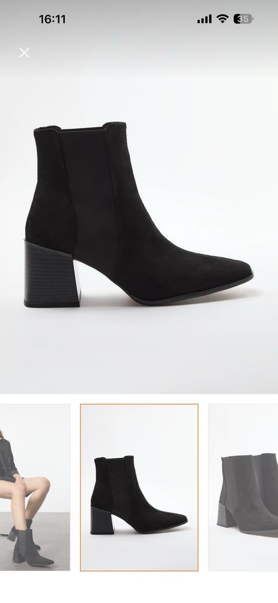 Siyah Süet Kadın Topuklu Bot - Görsel 2