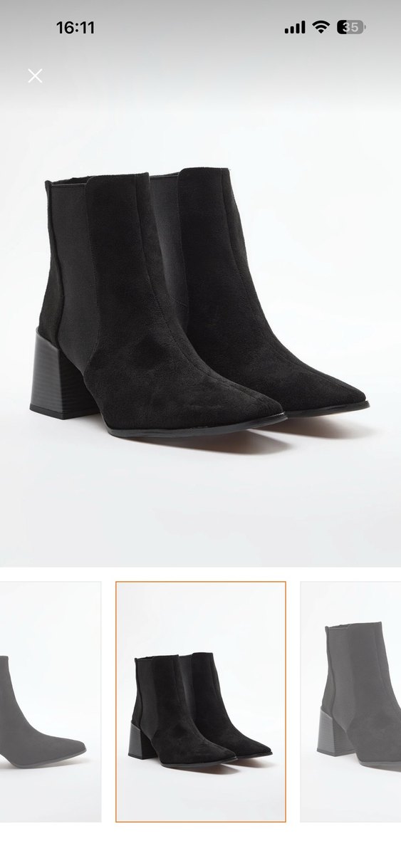 Siyah Süet Kadın Topuklu Bot - Görsel 3
