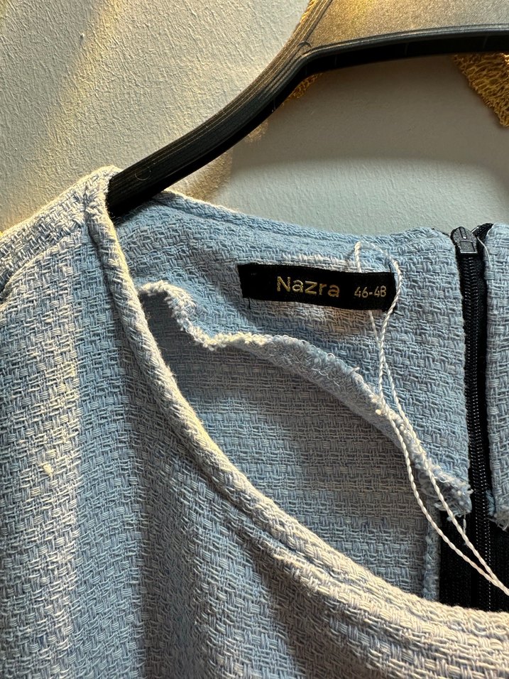 Kadın Mavi Uzun Triko Elbise - Görsel 3