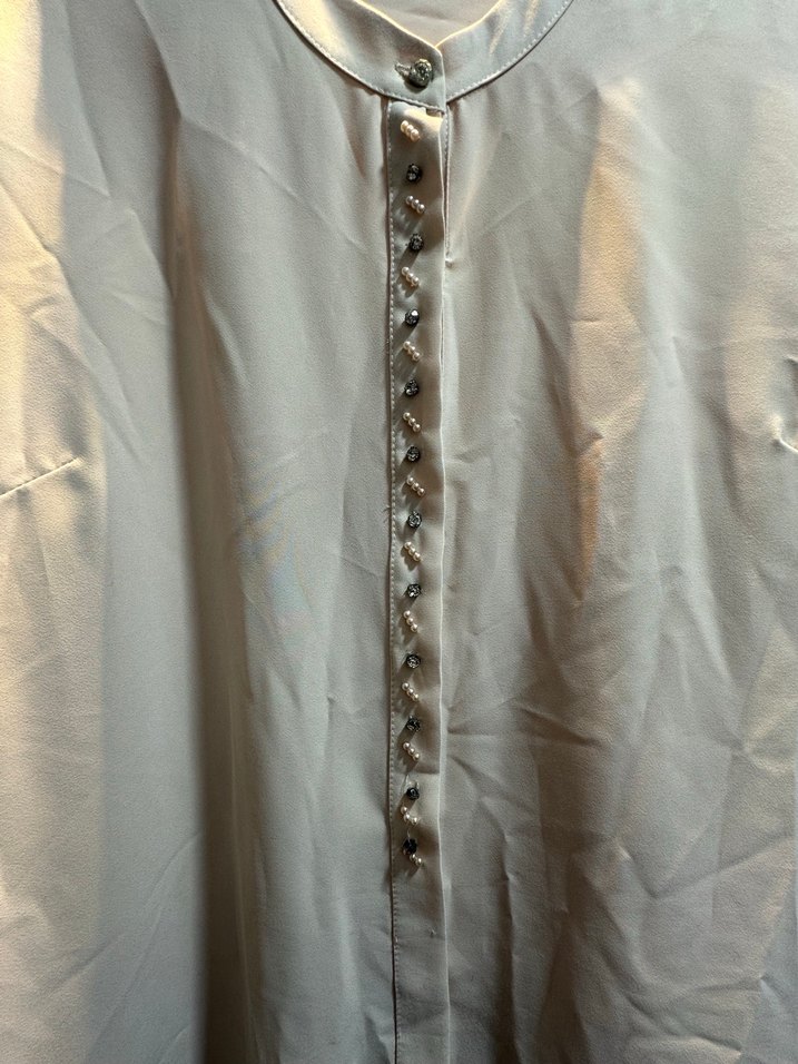 Nakışlı Bej Uzun Abiye Elbise - Görsel 3