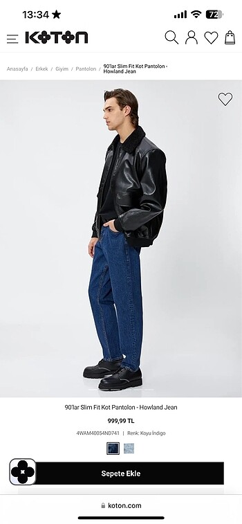 Koton jeans erkek