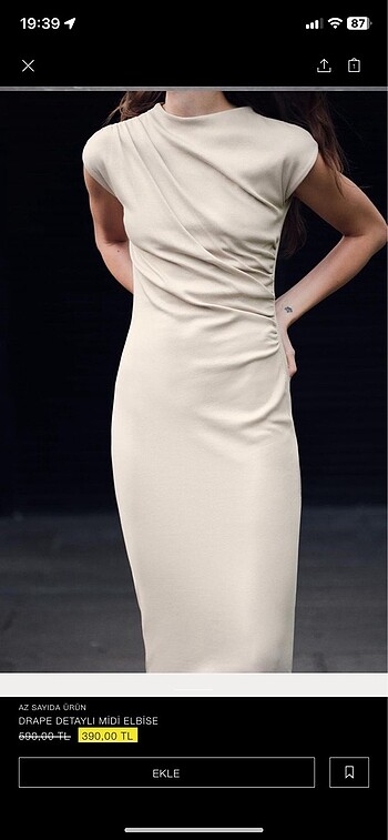 Zara fitilli elbise