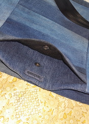 Kot Kumaşlı Fermuarlı Kadın Çanta - Görsel 4