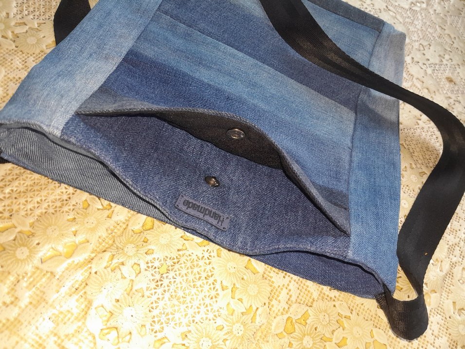 Kot Kumaşlı Fermuarlı Kadın Çanta - Görsel 4