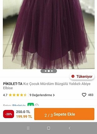 12-13 Yaş Beden mor Renk Kız çocuk abiye