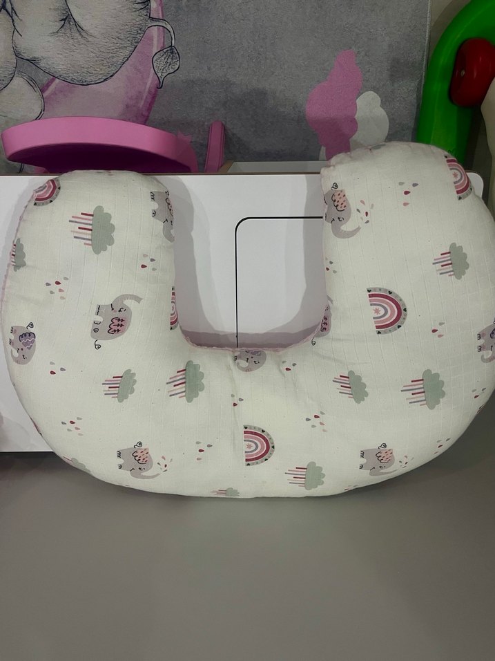 Baskılı Pastel Renkli Emzirme ve Hamile Yastığı - Görsel 3