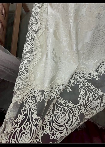 Beyaz İşlemeli Yatak Örtüsü - Görsel 2