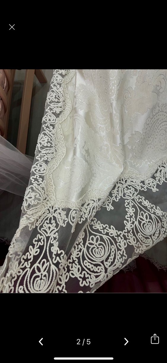 Beyaz İşlemeli Yatak Örtüsü - Görsel 2