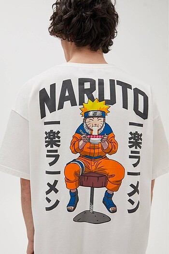 Naruto Sırt Baskılı Oversize Tshirt