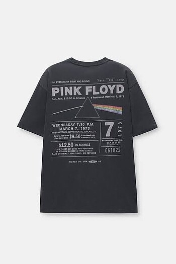 Pink Floyd Sırt Baskılı Pull And Bear Tshirt