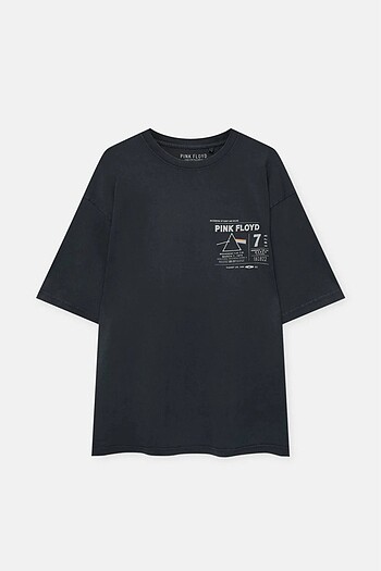 Pull and Bear Pink Floyd Sırt Baskılı Pull And Bear Tshirt