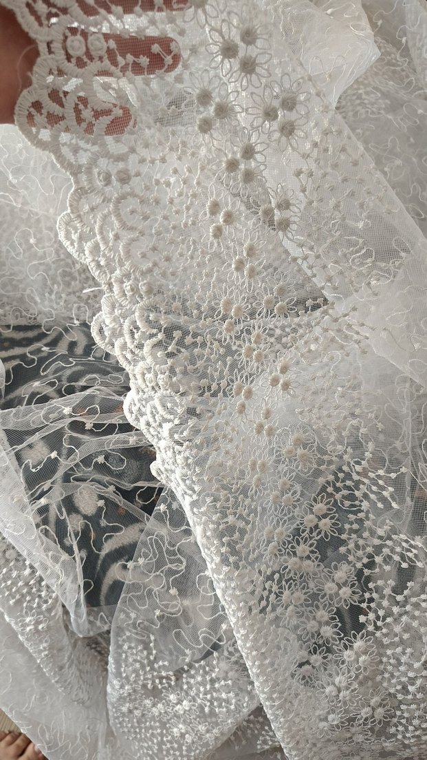 Bohem İşlemeli Gri Tül Perde - Görsel 3