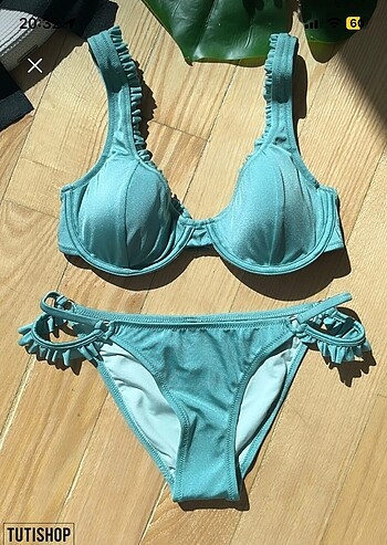 Kadın pierre cardin su yeşili bikini