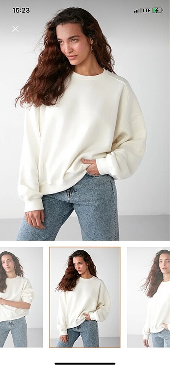 H&M Beyaz sweatshirt
