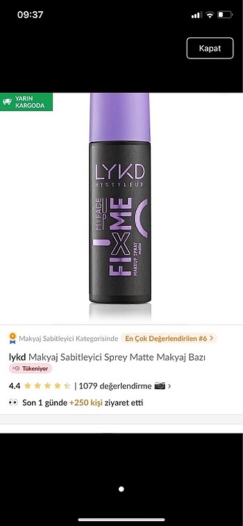 Sabitleme spreyi