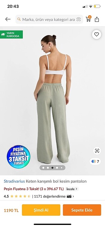Stradivarius Yeşil stradivarius pantolon