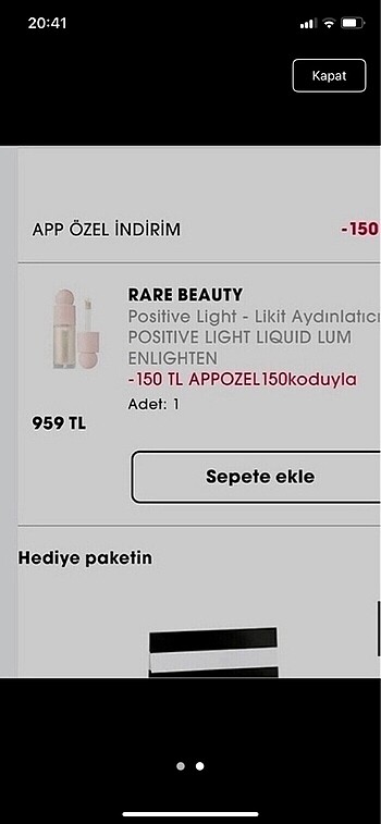 Beden Renk Rare highliter
