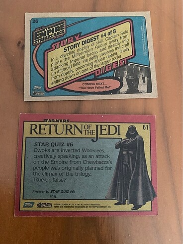  Star wars kartları