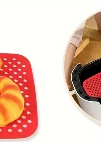 Renkli Kırmızı Kek Kalıbı ve Pişirme Matı