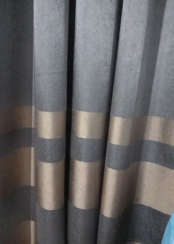 Gri ve Kahverengi Çizgili Modern Perdel fon - Görsel 3