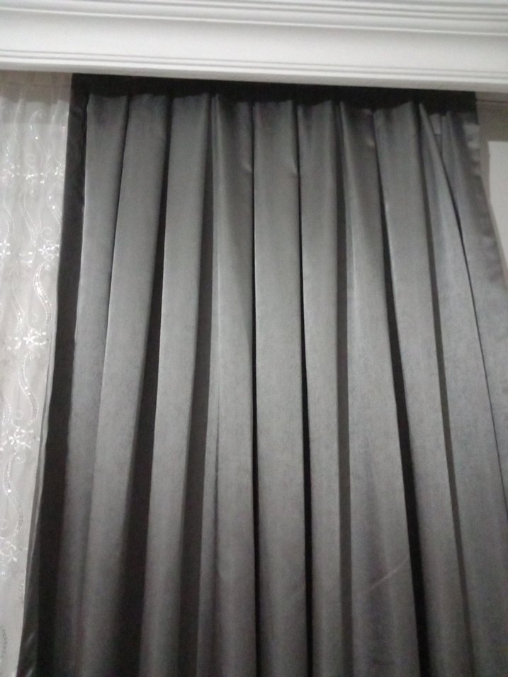 Gri ve Kahverengi Çizgili Modern Perdel fon - Görsel 4